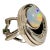 Black Sea Cabochon Opal Ring, Size 7 For Sale