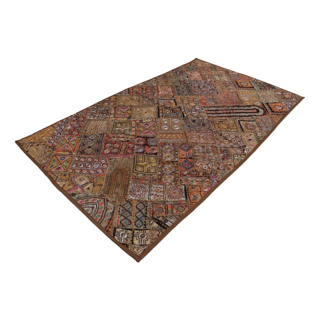 Vintage Embroidered Wall Hung Patchwork Tapestry, Kutch, India For Sale
