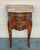 Pair Antique French Louis XV Marquetry marble top nightstands offer a lot of style in diminutive packages! The subtle...
