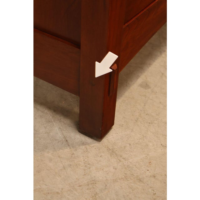Stickley Mission Collection Pair Of Cherry Three Drawer Nightstands For Sale - Image 11 of 18