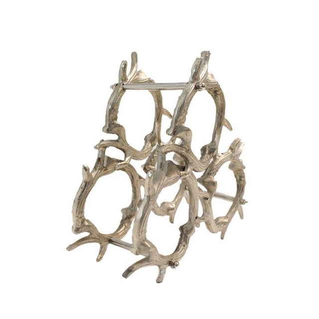 Metal Antler Candle Holders Lg For Sale - Image 7 of 8