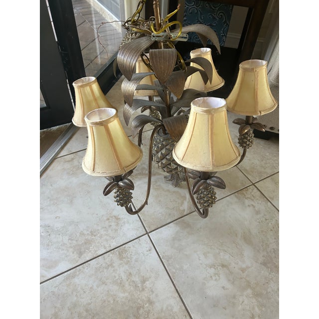 Tommy Bahama / Coastal Pineapple 8-Light Chandelier – Bronze Finish Beautiful tropical-inspired 8-light chandelier...