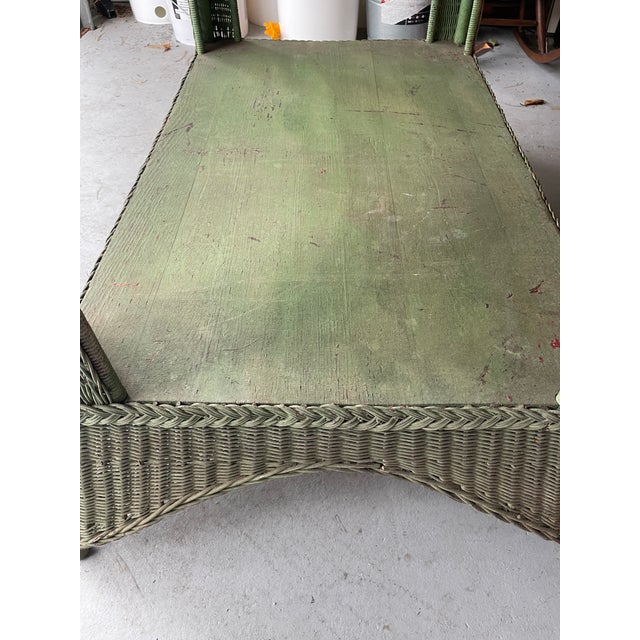 Antique Wicker Library Table For Sale - Image 9 of 11