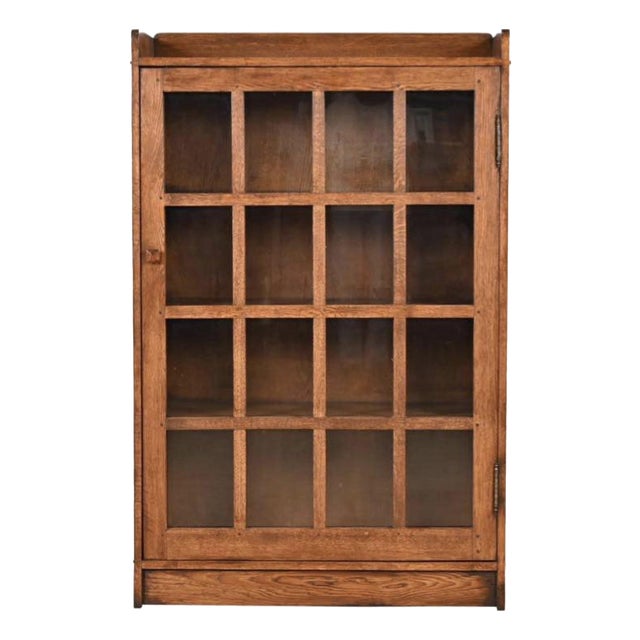 Stickley Mission Oaks Arts & Craft Bookcase Cabinet, Attributed For Sale
