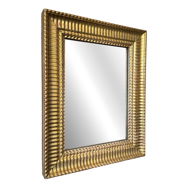 Antique French Giltwood Mirror with Original Glass, 1850 For Sale