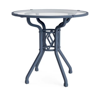 Brown Jordan Venetian 30" Round Dining Table in Sapphire For Sale