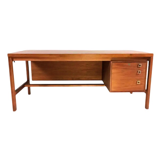 Large Executive Desk in Teak attributed to Arne Vodder for Sibast, 1960s For Sale