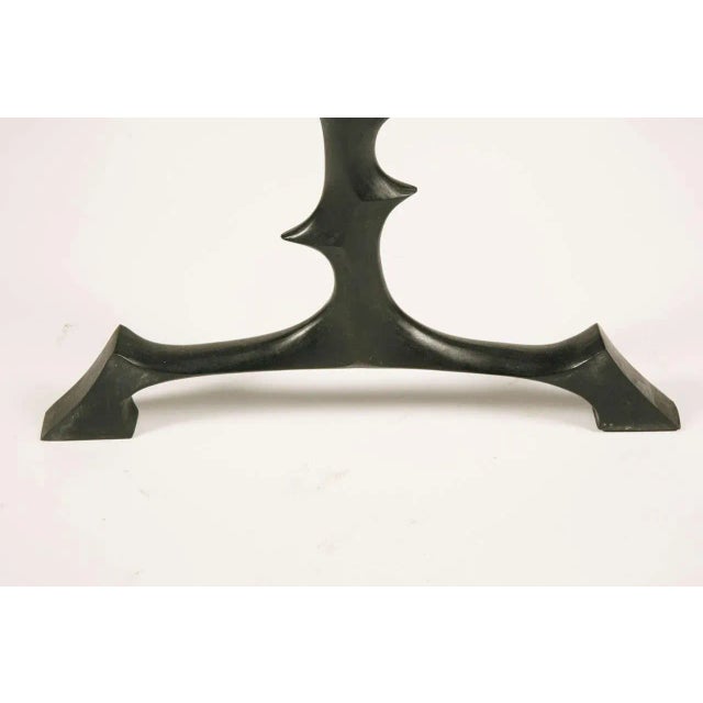 Black Set of Bronze and Suede Stools by Peter Van Heeck, 1970s For Sale - Image 8 of 11