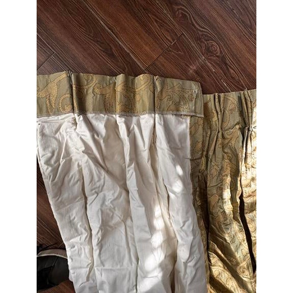 Art Nouveau Carleton v Silk Drapery Panels For Sale - Image 3 of 5
