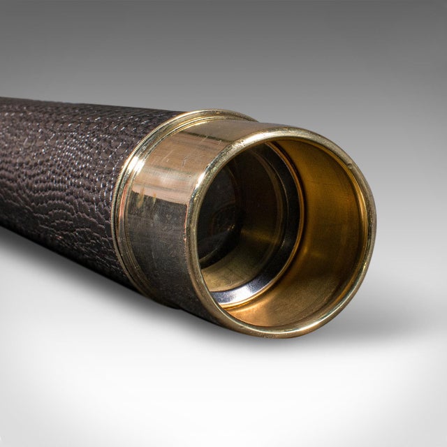 1940s Large Vintage Wwii Telescope, English, Brass, Military Broad Arrow, Ottway & Co For Sale - Image 5 of 9