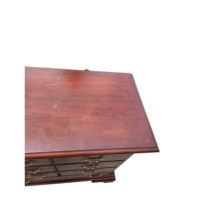 1990s Thomasville Collectors Cherry Dresser Chest of Drawers Chippendale For Sale - Image 12 of 18