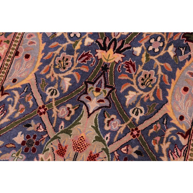 Shabby Chic Shabby Chic Pak-Persian Blue/Red Wool Rug - 2'6'' X 4'2'' For Sale - Image 3 of 9
