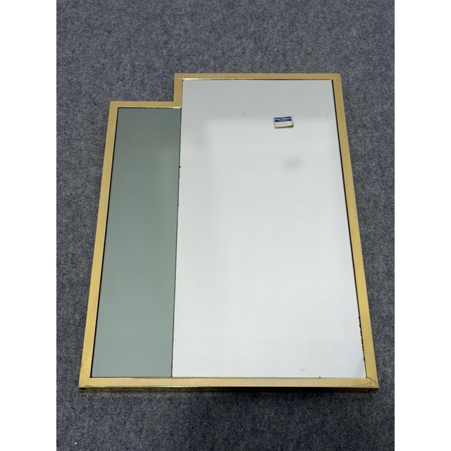Gold Brass Wall Mirror, Italy, 1970 For Sale - Image 8 of 8