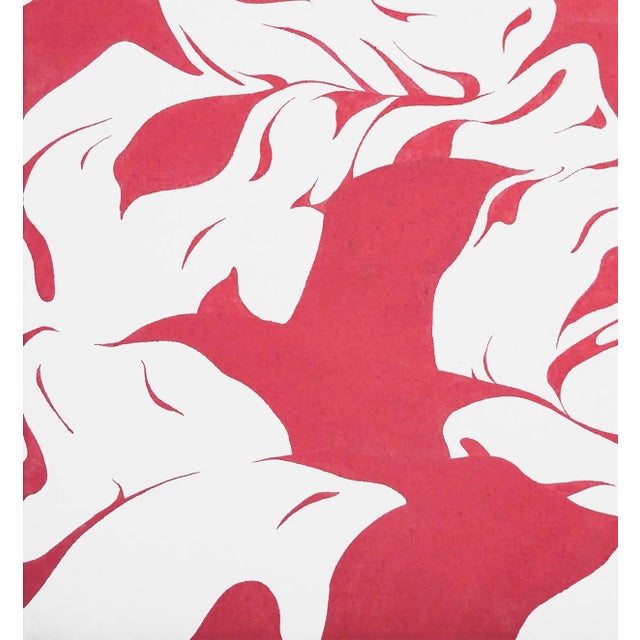 2020s Max Kremer "Waves" Contemporary Pink & White Abstract Foliage Landscape Painting, 2023 For Sale - Image 5 of 6