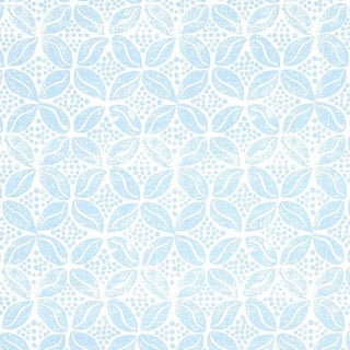 Sample - Schumacher X Molly Mahon Coffee Bean Fabric in Sky For Sale