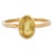 18k Solid Yellow Sapphire Oval Cut Gemstone Ring Size 7 For Sale