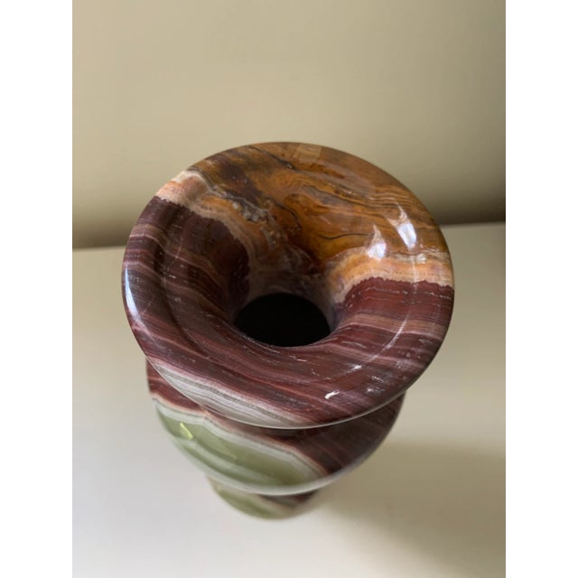 Transitional Honey Large Marble Onyx Vase For Sale In New York - Image 6 of 9