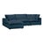 Ink Blue Cali Navy Performance Fabric Modular 4 Piece Sectional For Sale - Image 8 of 8