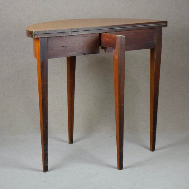 Early 19th Century Antique Gustavian Mahogany Card Table, Sweden, 1800 For Sale - Image 5 of 12