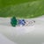 Zambian Emerald Ring With Natural Diamonds & Blue Sapphires: Solid 14k Gold, Size 6.75 For Sale In Columbus - Image 6 of 9