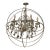 Rome Smokey Crystal Chandelier in a Polished Aluminum Finish by Artwood For Sale