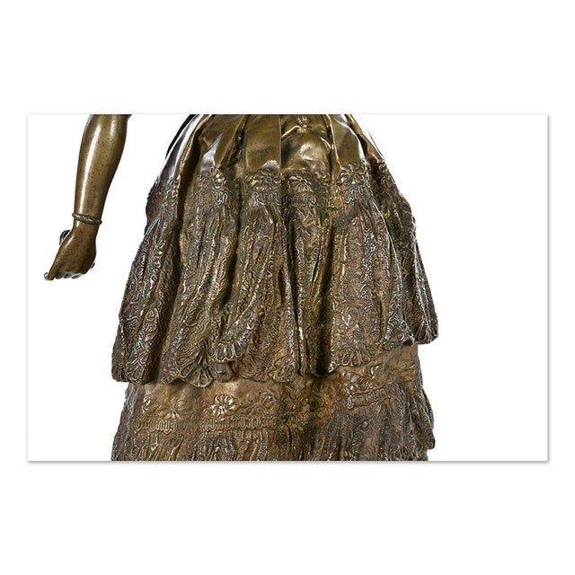 Bronze Fanny Elssler Sculpture by Jean-Auguste Barre For Sale - Image 9 of 10