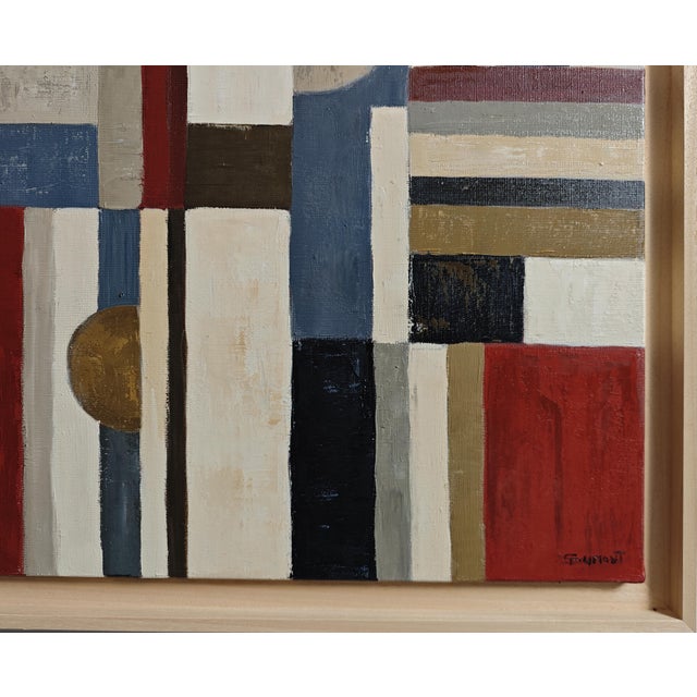 À Contretemps, Contemporary French Geometric Abstract Framed by Sophie Dumont For Sale - Image 6 of 8