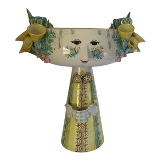 Bjørn Wiinblad (1918–2006) V16 “Eva” Large 20.5" Figural Centerpiece Candelabrum Denmark 1999 For Sale