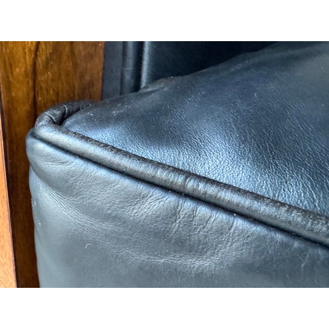 1999 Theodore Alexander Brazilian Rosewood & Genuine Sable Leather Club Chair / Armchair For Sale In Houston - Image 6 of 12