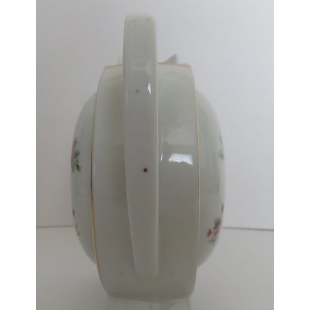 Limoges Riviere Combe Large Creamer 1930-40s Mint Green Gold Trim Airy Sprays of Florals For Sale In Dallas - Image 6 of 9