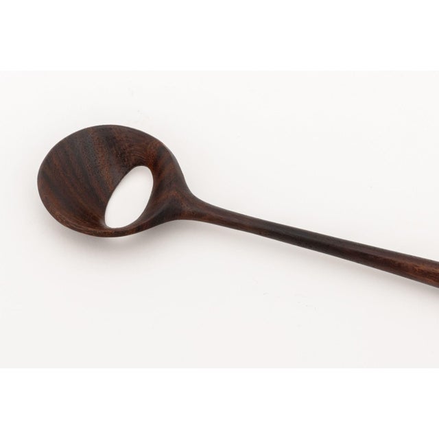 Ernst Henriksen Teak Salad Bowl Set, With Pair of Salad Servers For Sale In New York - Image 6 of 10