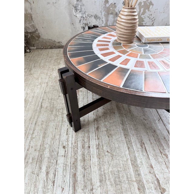 Round Terracotta Herbarium Coffee Table by Roger Capron, 1960s For Sale - Image 16 of 18