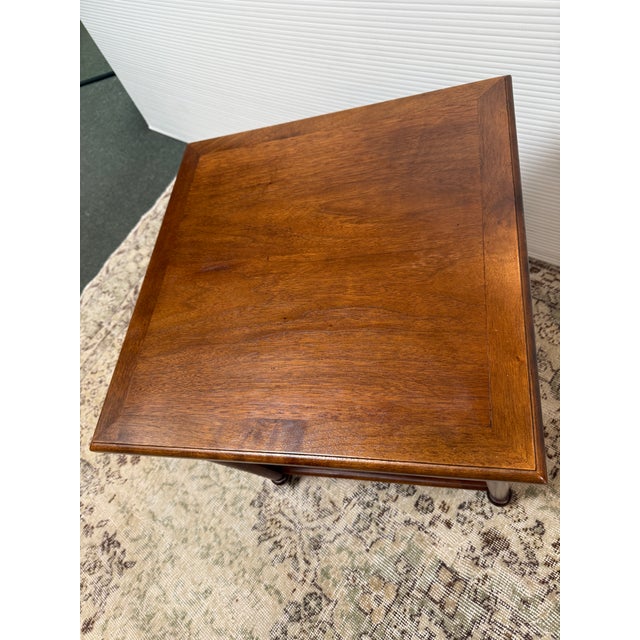 Late 20th Century Georgian Style Walnut Side Table For Sale - Image 5 of 12