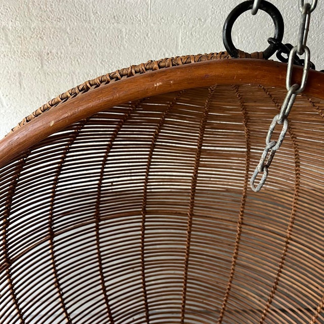 Spherical Reed Hanging Chair, 2000s For Sale - Image 9 of 15