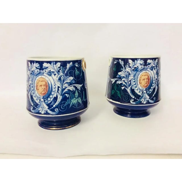 Ceramic Mid-19th Century Cachepots from Villeroy & Boch, Set of 2 For Sale - Image 7 of 7