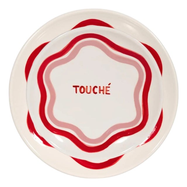 Talk of the Table Artisanal Plate Set- 2 Pieces For Sale