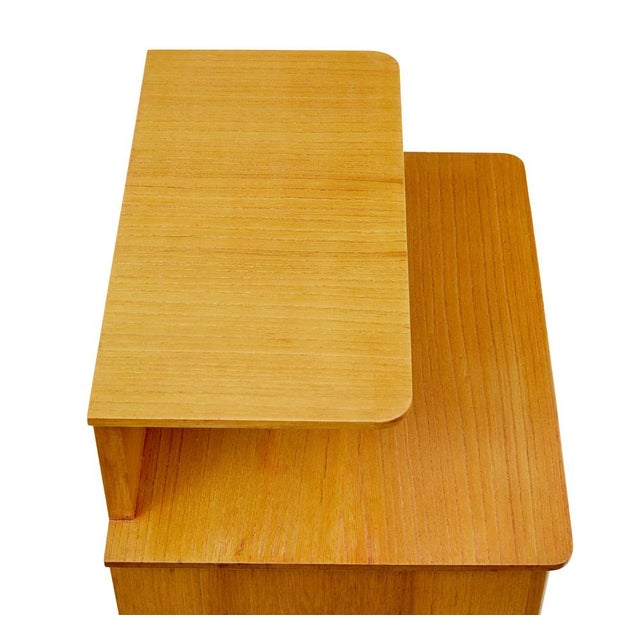 Wood Mid-Century Modern Scandinavian Elm Bedside Tables, 1960, Set of 2 For Sale - Image 7 of 10