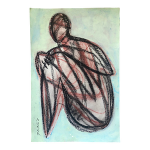 Contemporary Original Drawing by Cassandra L. Auker “Figure in Earth Tones”