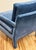 Vintage Newly Upholstered MCM Blue Velvet Parsons Chair For Sale - Image 10 of 11