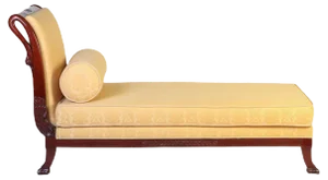 19th-Century Italian Mahogany Swan Neck Sofa or Chaise Lounge, Tuscany, 1820s
