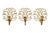 A set of three scrolled brass wall sconces made by Virginia Metalcrafters for their 2001 Williamsburg collection. Simple...