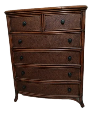 1990s Chest of Drawers 6 Drawer by Bassett Dark Tone