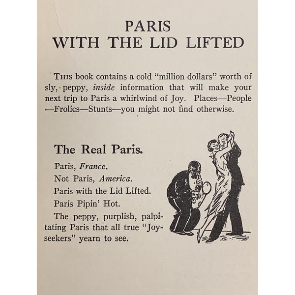 "Paris With the Lid Lifted" 1927 Reynolds, Bruce For Sale - Image 9 of 12