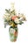 Faux Floral Arrangement Vibrant Timeless Limoges French Porcelain Tall Vase For Sale