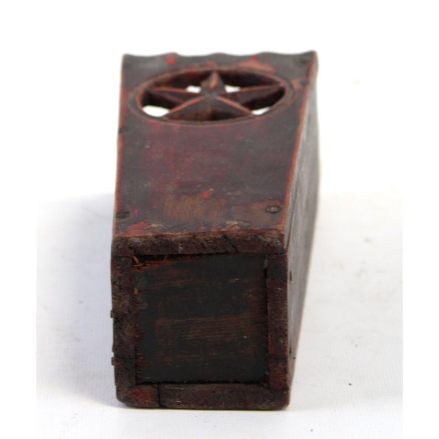 Wood Star Pattern Wall Pocket For Sale - Image 7 of 8