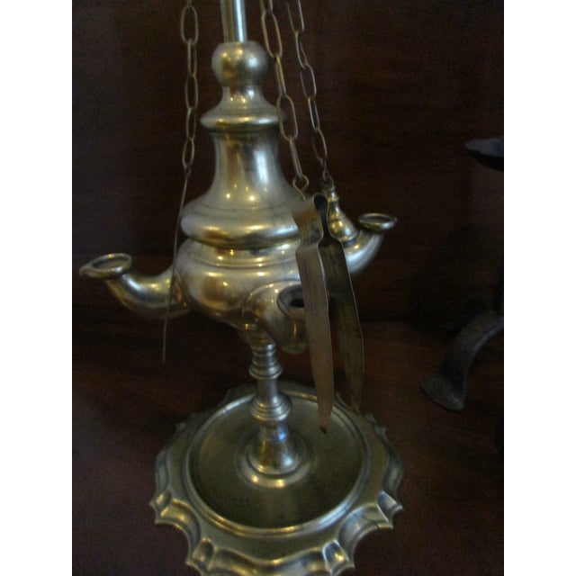 1700s Early Colonial Lighting Brass II Whale Oil Lamp Chairish