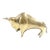 1950s Vintage Brass Bull Statue Sculpture For Sale