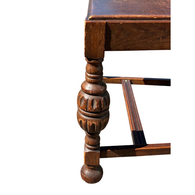 Early 20th Century Jacobean Revival Carved Oak Dining Chairs – Set of 6 For Sale - Image 10 of 11