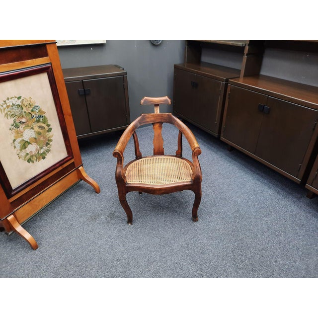 Antique Barbers Chair with Adjustable Headrest, 1900s For Sale - Image 3 of 18