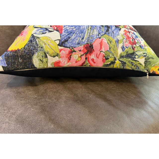 Ivory Woven Tropical Jungle Pillow Cover For Sale - Image 8 of 17